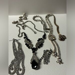 VARIOUS Rhinestone Costume Jewelry Pieces